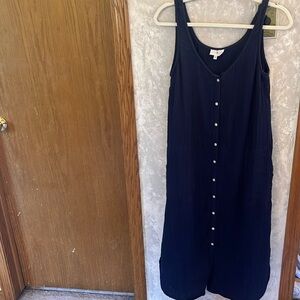 Lou & Grey blue button up maxi dress